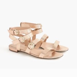 J crew size 9.5 rose gold gladiator sandals